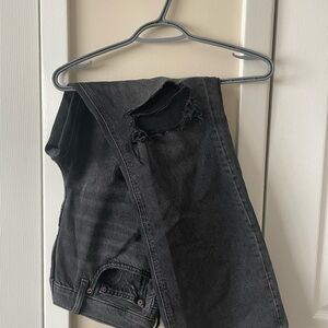 AE Low Rise Black Flared Jeans